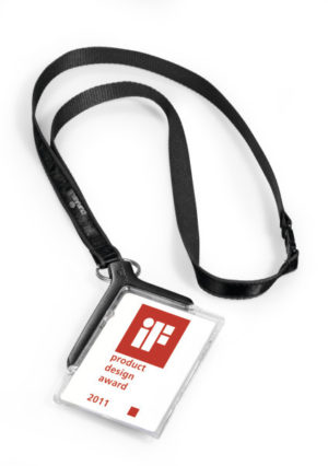 De Lux Pro Card Holder with Textile Lanyard