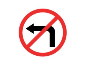 No Right/Left Turn