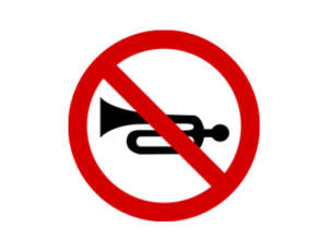 The use of acoustic signals is prohibited